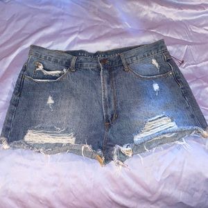 Denim shorts